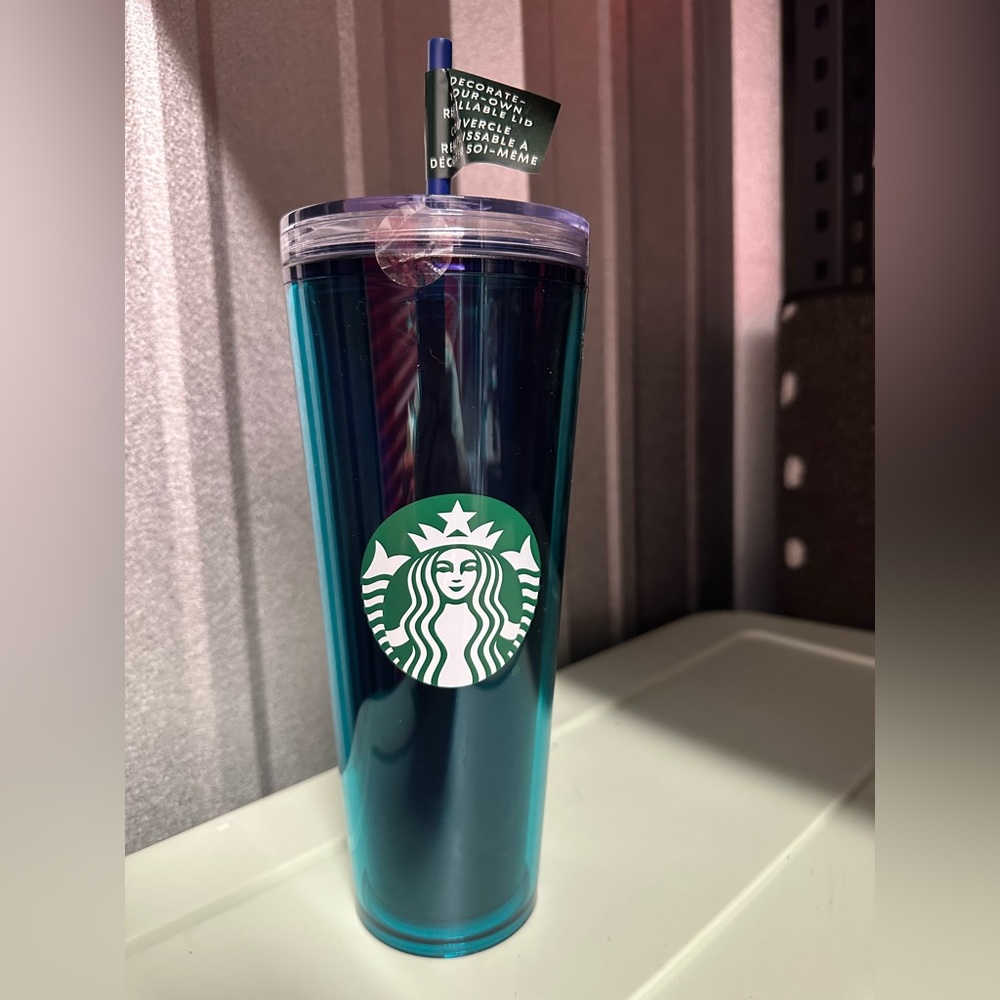 NEW venti Starbucks tumbler with decorate your own lid